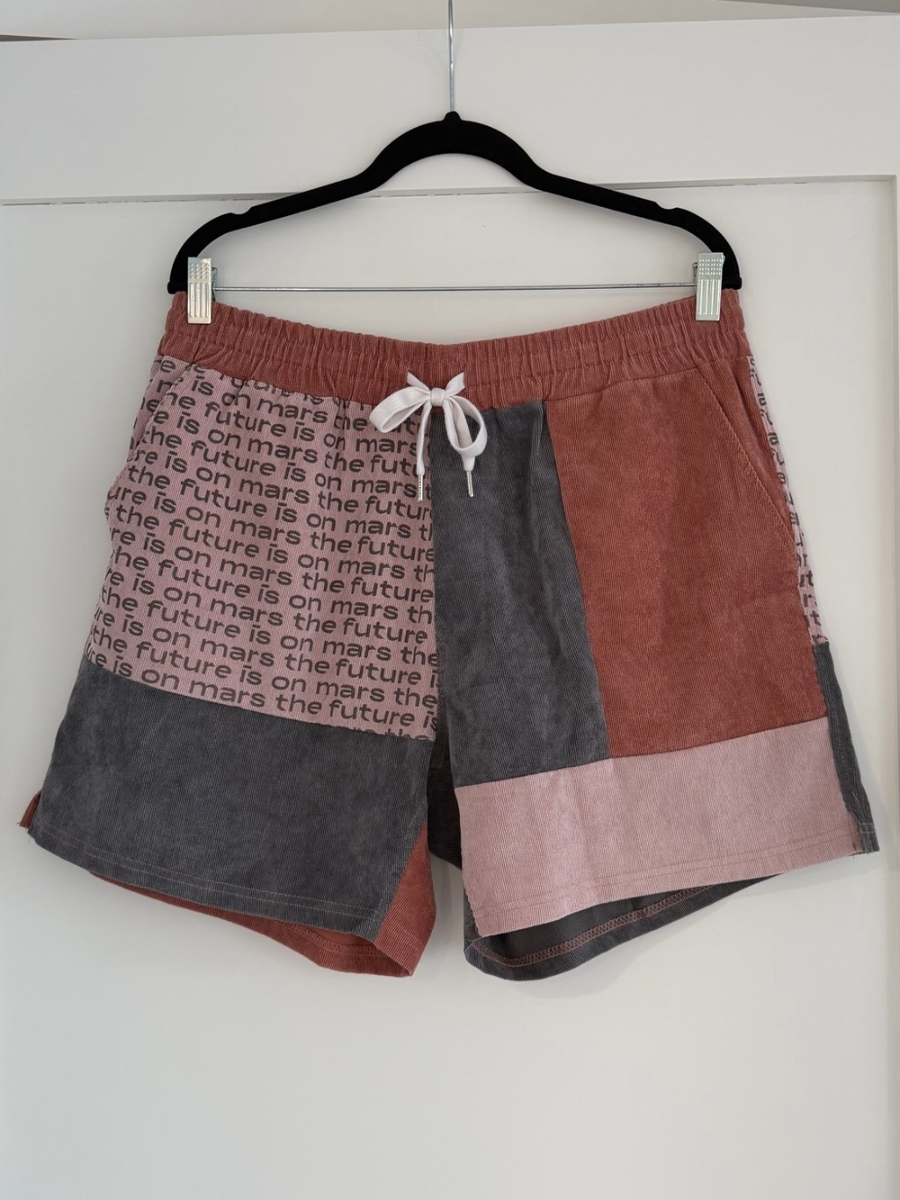 Men's The Future is on Mars Corduroy Patchwork Terry Shorts in supermoon
